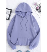 Rahat Kalıp Unisex Oversize Sweatshirt (Lila)