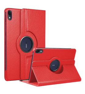 Microsonic Huawei MatePad 11 2023 Kılıf 360 Rotating Stand Deri Siyah (Kırmızı)