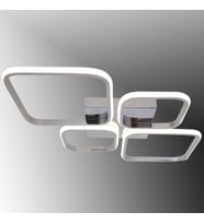TT050-KR TT Aydınlatma Baklava Desen Krom Kaplama 4 lü Led Avize (Günışığı)