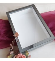 Pleksi Kaplı 25x35 Cm Fotoğraf Bölümsüz İsimsiz Ledsiz Gül Saklama Kutusu! Anı Çerçevesi! (Füme)