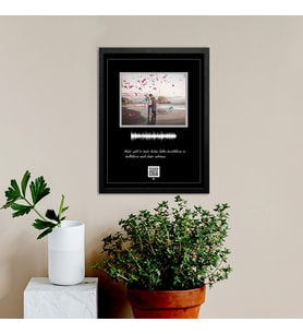 Kişiye Özel QR Karekodlu Tablo 20x30 Ebatında (Siyah)