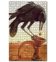 Cakapuzzle Kara Karganın Oyunu Görseli Puzzle Yapboz MDF (Ahşap) (500 Parça)
