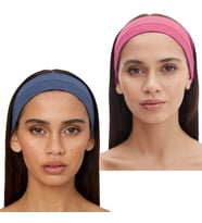 2'li Spor Kadın Erkek Saç Bantları Seti, Elastik Kaymaz İnce Ter Emici Esnek Genç Saç Bandı Bandana, Kadın Makyaj Yüz Yıkama Koşu Dans Fitness Yoga Pilates Bisiklet İçin Saç Bandı Taç, Kadın&Erkek Pamuk Atletik Egzersiz Ter Bandı Düz Renk Kafa Bandı (Pemb