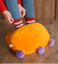 Peluş Ayak Isıtıcısı,panduf,terlik (Sarı)