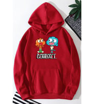 Unisex Gumball Baskılı Sweatshirt (Kırmızı)