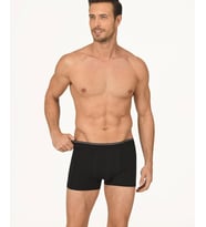 Erkek Hendrix %45 Modal %45 Pamuk Kumaştan Rahat Bel Lastikli Boxer-735 (Siyah)