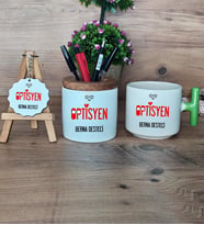 Optisyen Hediye Sepeti Kupa Bardak T Kulplu, Kalemlik ve Anahtarlık Tıp Bayramı Hediyesi (Model 8)