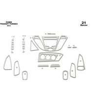 Meriç® Ford Custom Tourneo Ön Torpido Kaplama Maun 21 Parça 2014-› (Alüminyum)