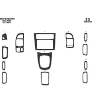 Meriç® Mitsubishi Galant Ön Torpido Kaplama Maun 13 Parça 1998-2002 (Karbon)