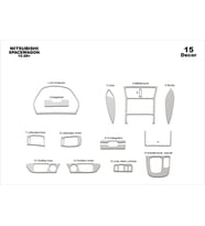 Meriç® Mitsubishi Spacewagon Ön Torpido Kaplama Maun 15 P. 1998-2004 (Alüminyum)