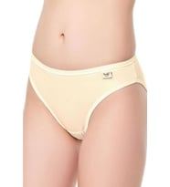 12 Adet Tutku Bayan Elastan Düz Bikini Külot (Ekru)
