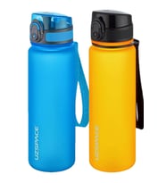 Uzspace 2'li Tritan Matara Seti 500 ml 14 Farklı Renk Seçeneği FiftyFifty (Mavi-Turuncu)