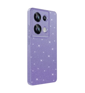Vendas Xiaomi Redmi Note 13 Pro 4G Kılıf Kamera Korumalı Simli Lüks Zore Koton Kapak (Mor)