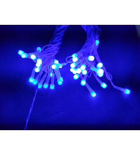 10 Metre Led Işık 220Volt Dekor Ledi - Yılbaşı ağacı ledi - Sabit Yanabilen Büyük Ledli (Mavi)
