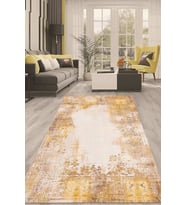 Dijital Kaymaz Taban Yıkanabilir Modern Renkli Salon Halısı Mutfak Halısı Yolluk ND-HT-982 (Krem)