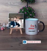 İcra Müdürü Fotoğraflı Dekoratif Taş, Kupa Bardak Beyaz Hediye (Model 9)