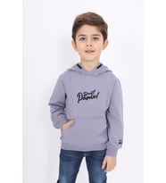 Toontoy Erkek Çocuk Nakışlı Sweatshirt (Koyu Gri)