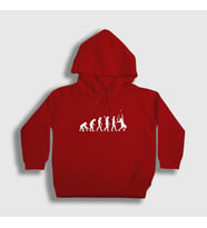 Presmono Unisex Çocuk Beyaz Evolution Evrim Spor Tennis Tenis Kapüşonlu Sweatshirt 333411tt (Kırmızı)