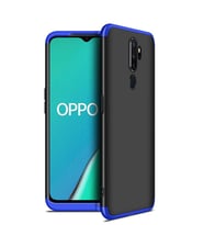 Microsonic Oppo A5 2020 Kılıf Double Dip 360 Protective (Mavi)
