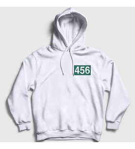Presmono Unisex Beyaz Seong Gi Hun 456 Squid Game Kapüşonlu Sweatshirt 261439tt (Beyaz)