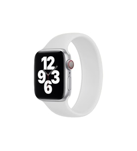BİPOWER Apple Watch 42-44mm KRD18 Silikon Solo Kordon L Beden (Beyaz)