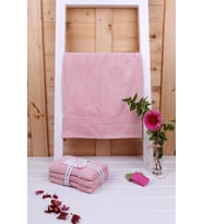 İndigo Ağacı Bitkisel Organik Boyama 4'lü 46x76 Havlu (Pembe)