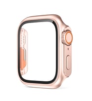 Apple Watch 7/8/9 41mm Watch Ultra Görünümlü Kasa Dönüştürücü Ekran Koruyucu 25 (Rose)