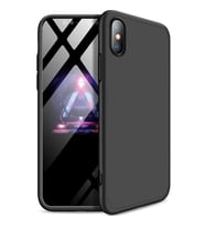 Apple iPhone X Max / XS Max GKK Kılıf 360 Derece Tam Koruma (Siyah)