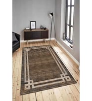 Dijital Baskılı Yıkanabilir Kaymaz Modern Renkli Salon Halısı Mutfak Halısı Yolluk ND-HY-1302 (Kahverengi)