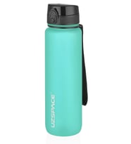 Uzspace Büyük Boy 28 cm 1000 ml 1 litre Tritan Su Matarası 14 Renk FiftyFifty Softtouch (Buz Mavisi)
