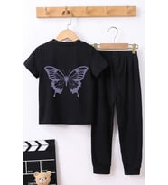 Çocuk Butterfly  Alt - Üst Eşofman Takımı (Siyah)