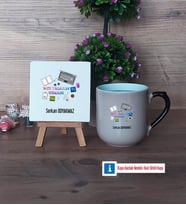 Web Tasarım Uzmanı Dekoratif Taş, Kupa Bardak Kırmızı Hediye (Model 9)