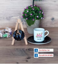 Bilgisayar Öğretmeni Türk Kahvesi Fincanı Ahşap Altlıklı ve Fotoğraflı Ahşap Anahtarlık Hediye (Model 7)