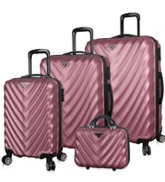 My Valice Lotus Abs Kabin Orta Büyük ve Makyaj Boy 4'lü Travel Valiz Seti (Rose)
