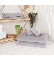 %100 Pamuk 6 Parça Microcotton Mutfak Havlusu / El & Yüz Havlusu / Banyo Havlusu Seti Hürsan Saphir (05)