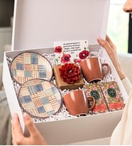 TARÇIN Türk Kahve Fincanı , Lotus Mum , Kolonyalı Mendil , Özel Kartlı Hediye seti