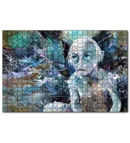 Cakapuzzle Gollum Suluboya Duvar Boyama  Puzzle Yapboz MDF (Ahşap) (500 Parça)