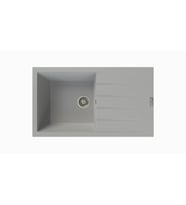 POLEX Cristalüx Granit Evye P-SX1 Siyah Tezgah Altı Ve Tezgah Üstü Mutfak Evyesi 86x49,5cm (Gri)