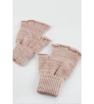 unisex ucu kesik yün elidiven (Pudra)