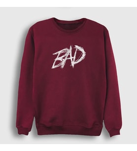 Presmono Unisex Beyaz Bad XXXTentacion Sweatshirt 47154tt (Bordo)