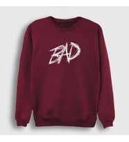 Presmono Unisex Beyaz Bad XXXTentacion Sweatshirt 47154tt (Bordo)
