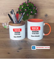 Hukuk Okuduğumu Söylemiş Miydim Kalemlik, Kupa Bardak T Kişiye Özel Hediye (Model 13)