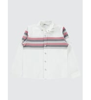 Civil Boys Çizgili 6-9 Yaş Gömlek - Kırmızı