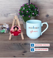 Psikiyatrist Kupa Bardak Beyaz ve Fotoğraflı Ahşap Anahtarlık Hediye (Model 5)