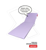 XPERMATE Fermuarlı Şezlong Minderi Su itici Kumaş Katlanır Şezlong Minderi Katlanabilir Plaj Minderi 60x180x5 (Lila)