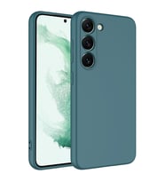 Samsung Galaxy S23 Plus Kılıf Özel Orijinal Lansman Serisi, İçi Kadife, Pürüzsüz Yumuşak ve Mat TPU Silikon (Koyu Yeşil)