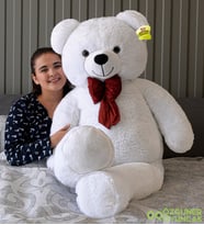 140 Cm Papyonlu Büyük Ayıcık (%100 Yerli) (Beyaz)