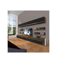 Decoraktiv Eko 8y Mdf Tv Ünitesi Tv Sehpası (Siyah - Ceviz)
