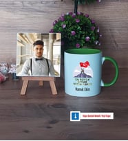 Askere Hediye Fotoğraflı Dekoratif Taş, Kupa Bardak Beyaz Hediye (Model 14)