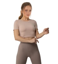 DoReMi Dikişsiz Kısa Spor Üst (Gül Kurusu)